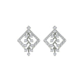18k White Gold and Diamond Stud with gold weight of 3.67g